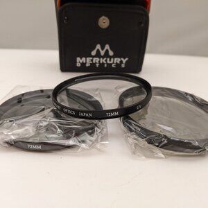 MERKURY OPTICS High Resolution Filter Set | 72mm | 3 Piece UV, F-DL, PL | w Case
